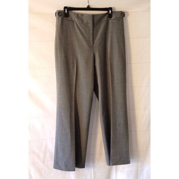 Ann Taylor LOFT Wide Leg Wool Blend Laura Dress Pants Gray Lined Size 12 NWOT - Picture 1 of 6